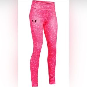 NIB Under Armour Girls HeatGear Printed Leggings XL 18/20 Big Kids One Size
